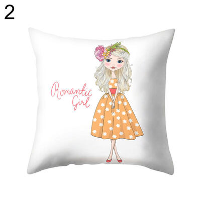 

Adorable Cute Girl Letter Throw Pillow Case Cushion Cover Sofa Bed Car Decor