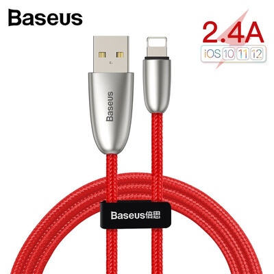 

Baseus Torch Series Data Cable USB for iP red blackblue 24A 1m 15A 2m with or not lamp