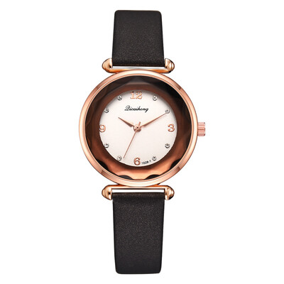 

Korean fashion rose gold border diamond dial casual ladies quartz watch
