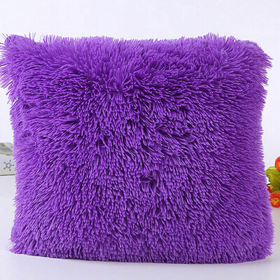 

Plush Soft Fur Plush Throw Pillow Case Cover Home Bed Room Sofa Decoration Furry Waist Comfort Cushion Cover Pillowcase