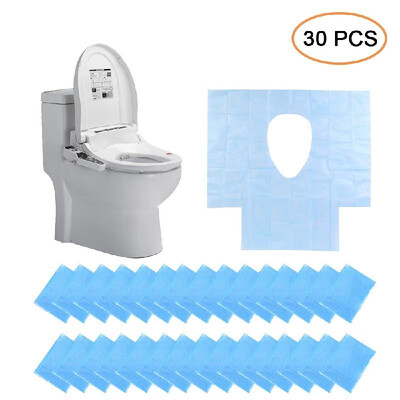 

30 PCS Disposable Toilet Seat Cover Waterproof Anti-slip Anti-bacterial Disposable Toilet Cushion Toiletery Mat Travel Camping Bat
