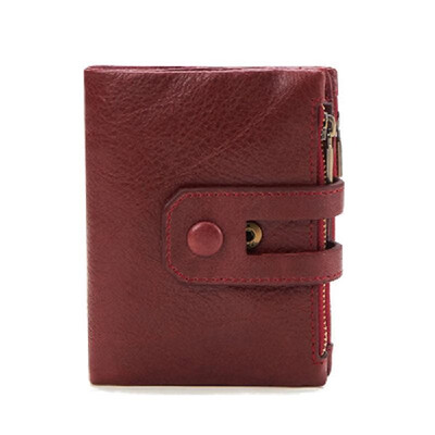 

Vintage Male Purse Coin Bag Short Money Bags Double Zipper Mens Wallet Leather Card Holder Wallets