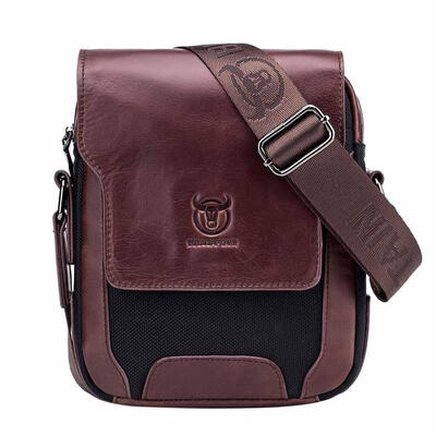 

BULLCAPTAIN Vintage Leather Shoulder Handbags Messenger Men Casual Bags