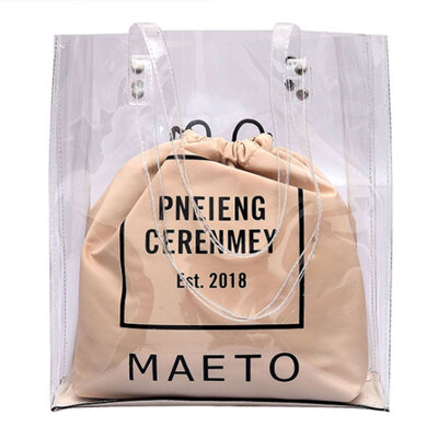 

Handbag Fashion Women Casual Girls High Shoulder Bags Hot Shoulder Bag Jelly Color Korean Letter Printing Large Capacity Tote