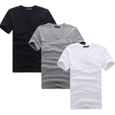 

Men&39s Tee Shirt Slim Fit V Neck Short Sleeve Slim Fit Cotton Tops T-Shirts