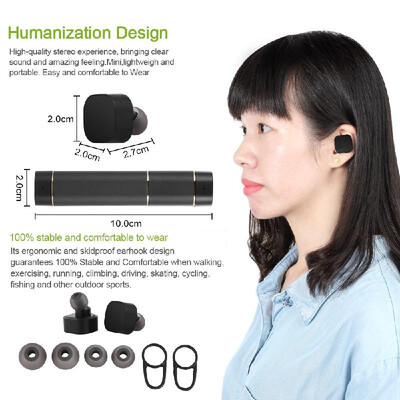 

K3 Dual TWS True Wireless Bluetooth Headphones CSR In-ear Stereo Music Headsets Invisible Earphone Hands-free w Microphone Chargi