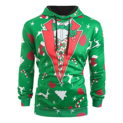 

Christmas Patterns Printed Pullover Hoodie