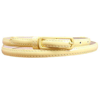 

Fashion Women Faux Leather Narrow Skinny Thin Waist Belt Buckle Strap Band