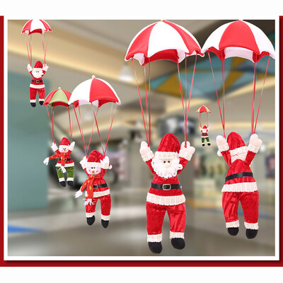 

Gobestart 4PC Santa Claus Snowman In Parachute Christmas Tree Hanging Ornament Decoration