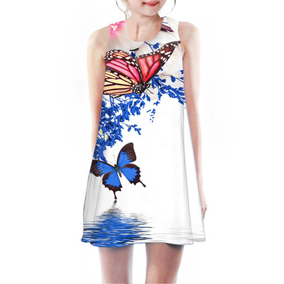 

Teen Toddler Kid Girl Sleeveless 3D Cartoon Print Cartoon Dresses Casual Clothes