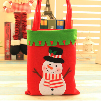 

Tailored Christmas Red Cartoon Old Man Snowman Candy Tote Child Gift Bag
