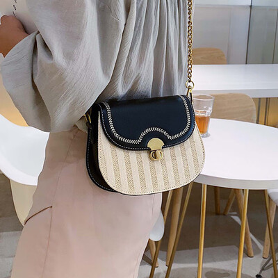 

Net red pouch handbag 2019 new wild gas chain bag summer small fresh messenger bag fashion saddle bag