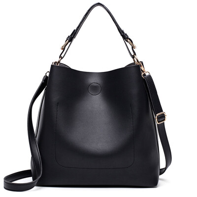 

2017 New High Quality Leather Women Bag Bucket Shoulder Bags Solid Big Women Handbag Set Large Capacity Tote Bolsas Feminina