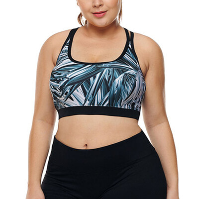 

Roseonmyhand Plus Size Fashion Women Solid Bandage Sleeveless Sport Bra Tank Up Tops Blouse