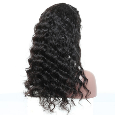 

13x6 Lace Front Human Hair Wigs For Women Black Full 250 Density Indian Glueless Lace Frontal Wig Loose Wave Virgin
