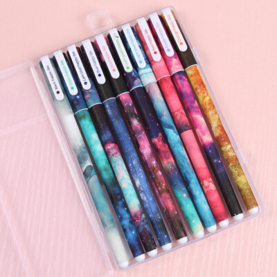 

Siaonvr 10PcsLot New Cute Cartoon Colorful Gel Pen Set Kawaii Stationery Creative