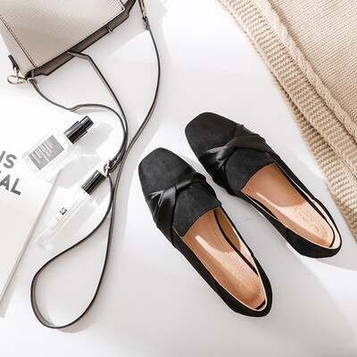 

Jin Liyi womens shoes 2019 new autumn shoes wild Korean students peas shoes plus velvet shoes female shallow mouth grandma shoes