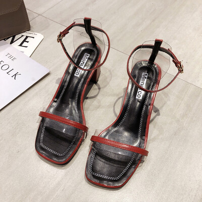 

Sandals fairies wind summer fashion buckle heels heels