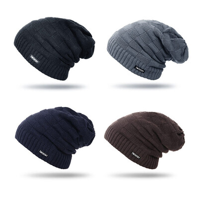 

Men Women Winter Warm Cuff Plain Beanie Knit Hat Skull Slouchy Ski Cap Useful