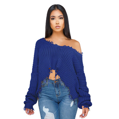 

〖Follure〗Womens Fashion AutumnWinter Long Sleeve Knitted V-neck Sweaters Wrap Pullover
