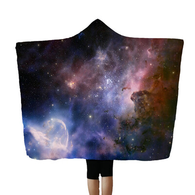 

Gobestart Cosmic Planet Series Plush Hooded Blanket Lichens Hooded Blanket 150x200cm