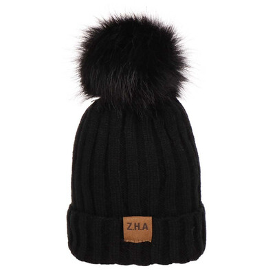 

Fashion Child Cute Pom Poms hat Winter Warm For Boys Girl s Hat Knitted Beanies Cap Hat