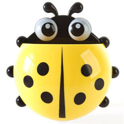 

Gobestart Creative Cute Powerful Suction Toothbrush Holder Toothpaste New Yellow