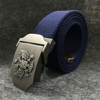 

Unisex Russian National Emblem canvas Tactical belt quality casual sport Military belts For Mens&Women Jeans belt