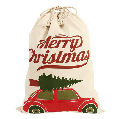 

2020 New Year Gift Santa Sacks Personalized Large Santa Claus Bag Custom Christmas Linen Gift Bags Drawstring Cotton Santa