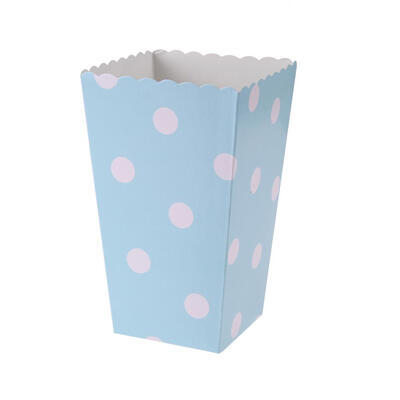

12pcs Folding Circle Pattern Paper Popcorn Boxes for Wedding Birthday Party