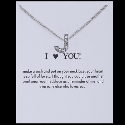 

Sale 26 Letters Pandent I Love You Fashion Simple Silvery Chain Rhinestone Charm Crystal Women Necklace Jewelry Gift
