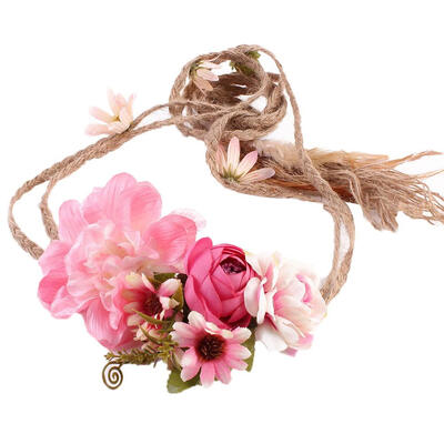 

Bridal Headwear Baby Flower Headband Floral Garland Crown Photography Props