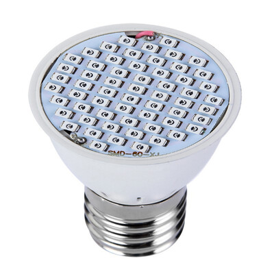

〖Follure〗E27 4W 8w 10w 12w 60-LED Full Spectrum Indoor Plant Lamp For Plants Vegs Hydroponic System Plant