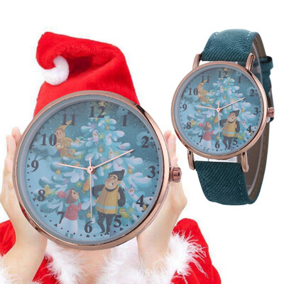 

Christmas Pattern Ladies Watch back Quartz Fashion Clock Montre Homme Relogio Feminino Watches For Woman 2018 F