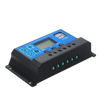 

30A 12V 24V Solar Charge Controller PWM Intelligent Regulator With USB 5V 25A