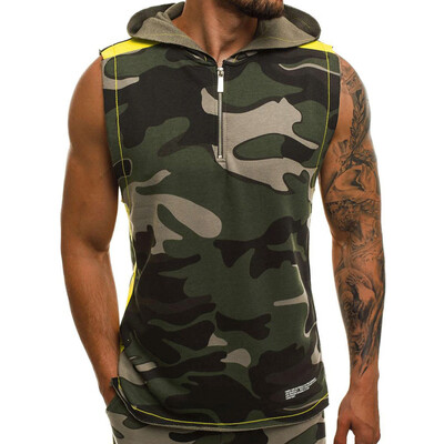 

Summer New Mens Clothes Pullover Slim Fit Blouse Basic Hoodie Gym T-shirt Tops