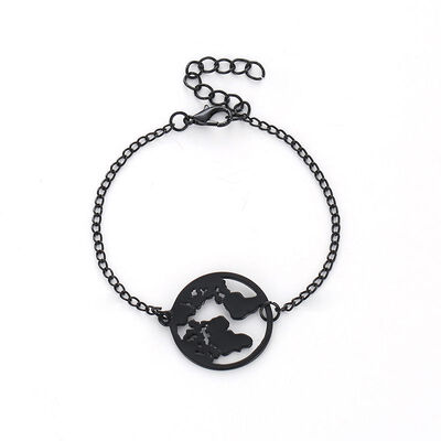 

Trendy Bracelet Women Simple Creative Map Pendant Bracelet Jewelry Valentines Day Gift