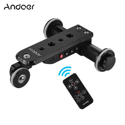 

Andoer PPL-06S Pro Auto Dolly Motorized Video Slider Skater 5 Speeds Adjustable Aluminum Alloy Max Load 4kg with USB Rechargeable