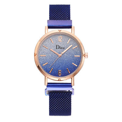 

Top Brand Women Watches Digital Scale Disc Ladies Quartz Wristwatch Mesh Magnetic Buckle Strap Clock Dress Zegarki Damskie