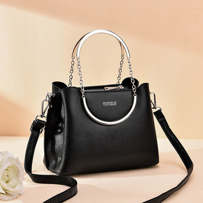 

Baggage ladies fashion ladies carry large capacity simple temperament inclined bags single shoulder texture