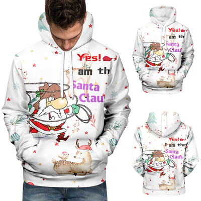 

Toponeto Mens Casual Christmas 3D Print Long Sleeve Hooded Sweater Jacket Coat