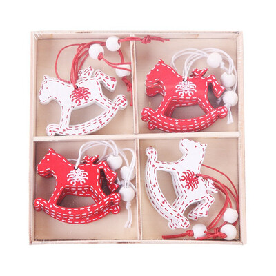 

CAR-TOBBY Merry Christmas Decorations for Home Christmas Snowflake Star Santa Claus Bells Xmas Tree Hanging Ornaments