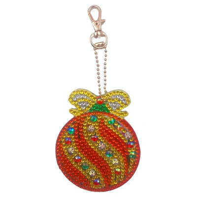 

4pcs DIY Christmas Full Drill Special Shaped Diamond Painting Keychain Gift
