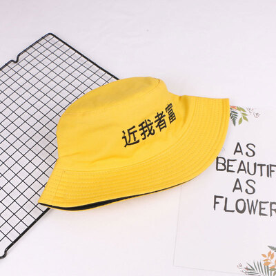 

Harajuku chic double-sided fisherman hat men&women summer sun hat Korean version of the wild sun visor student basin cap