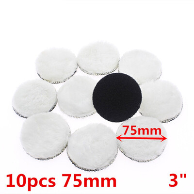 

10 PcsSet 80mm Car Polishing Pad Waxing Artificial Wool Pads Car Paint Care Pro