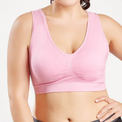 

Nomeni Women Pure Color Plus Size Ultra-thin Large Bra Sports Bra Full Bra Cup Tops