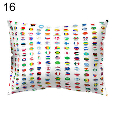 

National Flag Wave Fruit Goat Pillow Case Cushion Cover Sofa Bed Car Cafe Decor