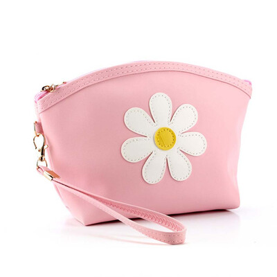 

Tailored Fashion Women Flower Leather Zipper Handbags Cosmetic Bag Makeup Pouch Purses