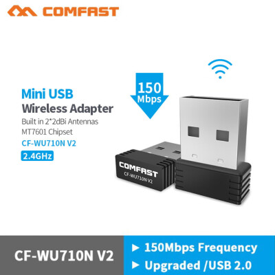 

〖Follure〗COMFAST Mini Network Card 24G USB20 WiFi Adapter 150 Mbps Wireless LAN Ethern