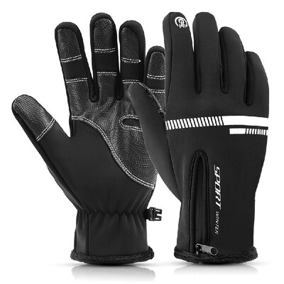 

Winter Bike Gloves Men Women Touchscreen Bicycle Gloves Waterproof Sports Gloves with Warm Lining